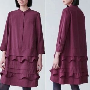 COS Scalloped Trim Layered Ruffle Dress